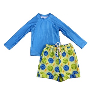 Calção de Banho Infantil Personalizado DH OEM para Meninos, Impermeável, com Estampa de Desenho Animado, Manga Longa, Roupa de Praia - Product Image 3