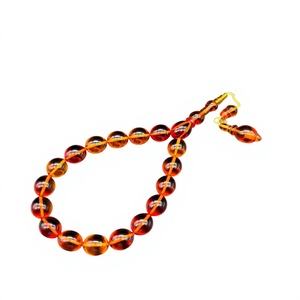 Chapelet de prière islamique classique en perles de résine rondes faites à la main, respectueux de l'environnement, Tasbeeh Musulman Misbaha, Vente en gros - Product Image 3