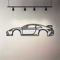 Décoration murale en métal en forme de silhouette de voiture de course, décoration murale intérieure pour chambre à coucher, décoration murale extérieure pour la maison, cadeau pour les passionnés d'automobiles