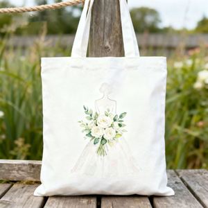 Heavy Duty Custom Organic Recycled <b>Canvas</b> <b>Tote</b> Bag with Design for Grocery Shopping Wedding - Product Image 1