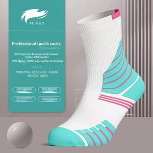 Chaussettes de basketball professionnelles pour le commerce extérieur, version longue pour hommes, chaussettes d'élite, tube mi-haut, haute tige, semelle en éponge, extérieur - Product Image 2