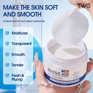 TWG RTS Tampon de toner BHA anti-acné pour la réparation rapide et efficace des boutons et des cicatrices pour le visage Tampons de toner exfoliants pour la peau Tampons de toner anti-acné pour le visage - Product Image 5