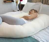 Oreiller de grossesse ergonomique de créateur en forme de U en peluche pour femmes
