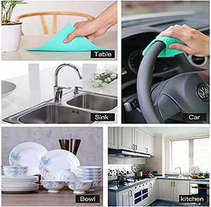Paños de Cocina Biodegradables Suecos de Celulosa, Esponjas de Limpieza, Paños para Lavar Platos con Logotipo Personalizado - Product Image 2