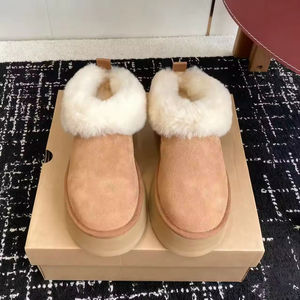 Botas de Nieve de Invierno de Alta Calidad, Transpirables, Antiolor, Unisex, Forro de Piel, Parte Superior de Piel de Oveja, Suela de Goma EVERGREEN - Product Image 2