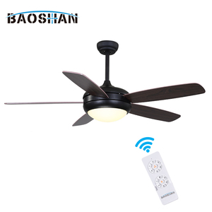 Ventilateur de plafond décoratif moderne à commande à distance, 5 pales en contreplaqué, fonctionnement stable, faible bruit, F5161 - Product Image 1