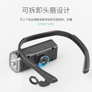 Linterna frontal con gancho para la oreja Smiling Shark, recargable, LED de alta potencia, tipo C, para correr de noche, pescar, acampar al aire libre - Product Image 5