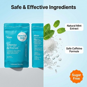 Mentas de Cafeína Natural para Claridad Mental y Energía Sostenida - con B6, B12 y L-Teanina, 90 Unidades, Venta al Por Mayor, Se Acepta OEM - Product Image 3