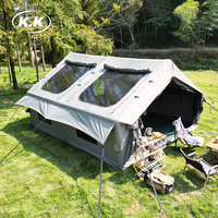 Kawagebo Kamp (KK) 13' X 10' Gonflable 12 ㎡   Grande tente de camping d'extérieur avec fenêtre de toit pour le glamping