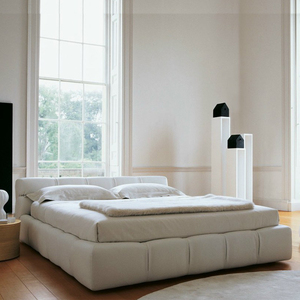 Tùy Chỉnh Thiết Kế Tufty Bằng Gỗ Mềm Giường Thạc Sĩ Phòng Ngủ Tầng-Đứng Hiện Đại Đơn Giản Bắc Âu Giường Đôi Kem Tatami Puff Giường - Product Image 2