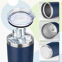 Gobelets isothermes 20 oz en gros, tasses en acier inoxydable, gobelets Halloween, bouteilles d'eau en acier, bouteilles noires en gros pour cadeaux de mariage