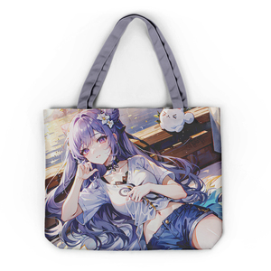 Bolsa de Mano Mini de Lona Ecológica Personalizada con Cierre, Diseño de Anime <span class=keywords><strong>Genshin</strong></span> <span class=keywords><strong>Impact</strong></span>, para Compras - Product Image 1