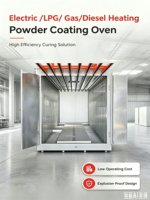 Four de polymérisation de poudre électrique contrôlé par PLC avec moteur et entraînement par rail supérieur, machine de peinture à utilisation facile