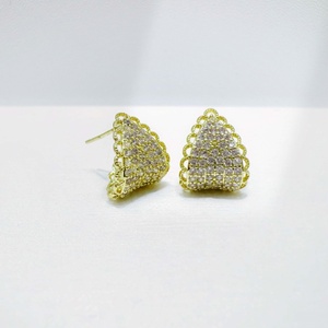 wholesale sterling silver 925 plata Geometric western earring everyday Trendy ladies 14k gold plated vintage simple earrings - Product Image 2