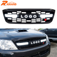Grille avant en maille noire avec lampe LED pour Toyota Hilux Vigo 2005-2011 N70 Pickup 4X4 Modification Body Kit