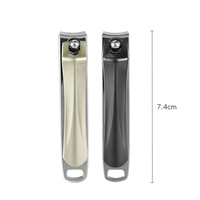 Ensemble de coupe-ongles professionnels en acier inoxydable, coupe-ongles à bord plat, outils de manucure en gros