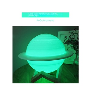 Lampada Atmosfera LED a Forma di Saturno con Telecomando, Luce Notturna a Induzione Stellare, Dimmerabile, Batteria Inclusa, Varie <span class=keywords><strong>Dimensioni</strong></span> - Product Image 4