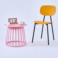 Nouvelle arrivée nordique moderne en plastique mini table café table rose table basse