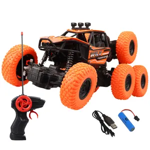 1:18 2.4G Six-wheeled RC Truck Remote Control 6WD Climbing Plastic Army Car Toys for Boys