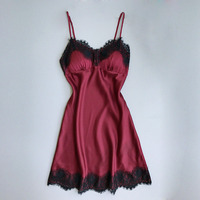 Chemise de Nuit en Satin Femme, Robe de Nuit Sans Manches, Vêtement de Nuit Sexy pour Femme, Lingerie Féminine Chic et Tendance à Prix Abordable