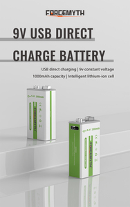 כושר המכירות העולמי קיבולת גבוהה 9v סוללת ליתיום סוג 1000 נטענת USB USB נטענת mah עבור שלט רחוק - Product Image 3
