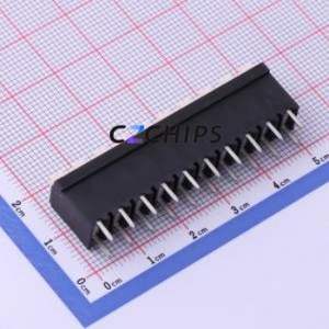 JL212V-50010B01 Spring Terminal Block Through hole Component (THT),P=5mm Connector 1x10P 5mm Black Through Hole - Product Image 2