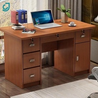 Bureau de bureau multicolore Table en bois bon marché avec tiroirs pour CEO Meubles en bois