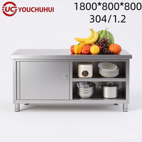 Tables de travail industrielles d'extérieur, comptoirs commerciaux, armoires et étagères, table de travail de cuisine en acier inoxydable