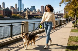 Laisse Rétractable Réglable pour Chien, Corde Réfléchissante en ABS de 5m, Prête à l'Expédition Transfrontalière, Vente en Gros - Product Image 5