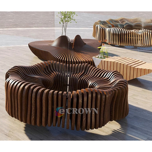 Simply Mall Design Public Bench Garden Office Public Bench <strong>Footless</strong> Public Solid Wood Office Bench OEM - Product Image 5