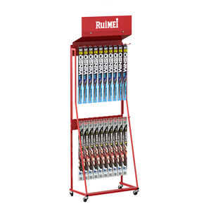 Estante de exhibición de limpiaparabrisas rojo de metal de pie libre personalizado, soporte de exhibición de limpiaparabrisas - Product Image 2