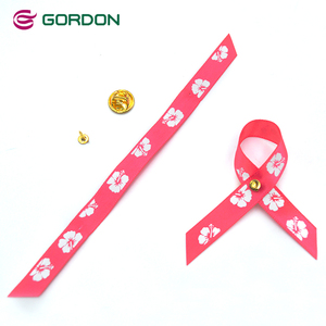 Lazos de Raso Personalizados con la Frase 'Concientización sobre el Cáncer de Mama' en Color Rosa Gordon, 100% Poliéster de Alta Tenacidad - Product Image 5