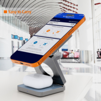 Station de charge sans fil magnétique 3-en-1 25W, pliable, réglable, portable, charge rapide pour téléphone portable intelligent