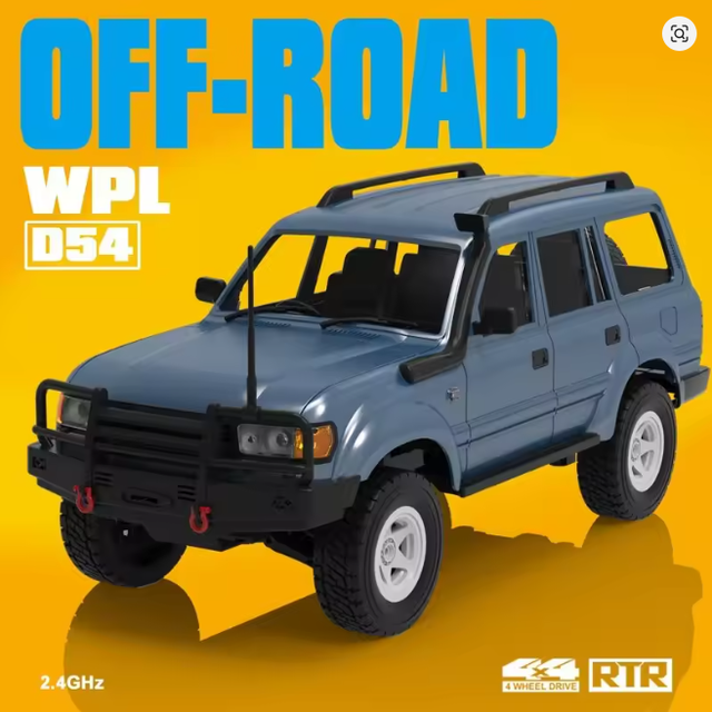 New WPL D54 1/16 Scale RC Car 10KM/H 4WD RC Off Road Climbing Drift Racing Car Full Scale Model LED Toys Gifts