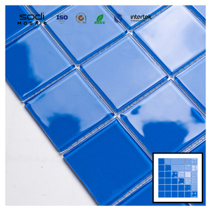 Mosaicos de Vidrio Verde para Baño, Azulejo de Mosaico de Vidrio para Diy, Ducha de Baño, Redecoración, Casa, Spa, Piscinas, Mosaique - Product Image 5
