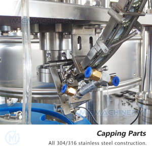 Tự động ba trong một bia có ga nước trái cây làm đầy và đóng nắp kính máy đóng chai - Product Image 5