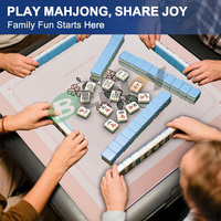 Tapis de Mahjong Américain Robuste Anti-Déchirure Professionnel avec Base en Caoutchouc Néoprène Antidérapante Lavable pour Jeu de Société