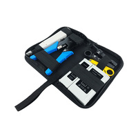 Boîte à outils de mise en réseau électronique MT-8488, kit d'outils de sertissage de réseau LAN RJ45 professionnel, kit d'outils électriques d'installation de télécommunication, sac