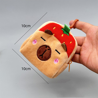 Petits cadeaux en gros, kawaii, doux et mignons, sac de rangement pour écouteurs en peluche, porte-monnaie en peluche, hamburger, cookie, porte-clés en peluche