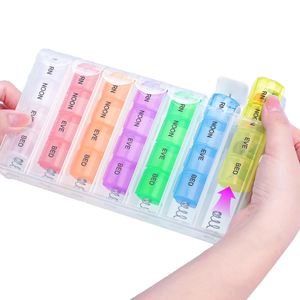 กล่องจัดยาแบบรายเดือน AM/PM สำหรับ 7 วัน 28 ช่อง บรรจุภัณฑ์ยาแบบกำหนดเองได้ - Product Image 1