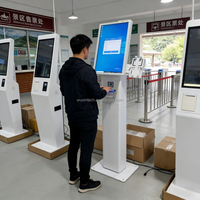 Kiosque en libre-service WUXIN avec lecteur de codes-barres, lecteur de cartes, machine de gestion des files d'attente pour hôpitaux, système de point de vente, kiosque de paiement