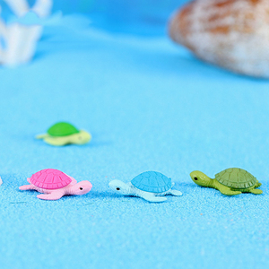 Mini figurines d'animaux marins en PVC, tortue de mer verte miniature en plastique, accessoires de jardin pour aquarium, décoration de gâteau - Product Image 1