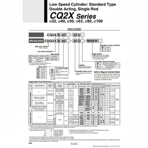 Cylindre compact pneumatique SMC CDQ2XB32-50D pièces pneumatiques de haute qualité - Product Image 1