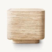 Stonekocc moderne marbre travertin pierre Vintage Table basse européenne plinthe naturelle Rectangle haut salon chambre