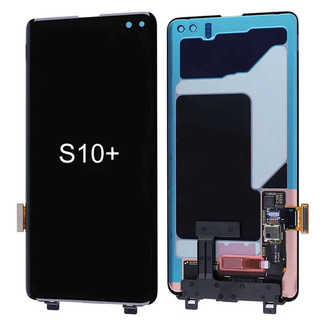 Original replacement for samsung s10 plus lcd touch screen display for samsung s10 plus lcd screen and digitizer with frame