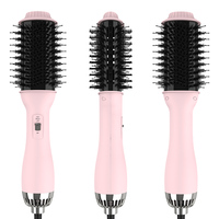 Sèche-cheveux professionnel SMET 3-en-1 avec brosse diffuseur et technologie ionique pour salon et hôtel, coiffage lisse/bouclé pour femmes