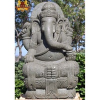 Statue décorative extérieure de haute qualité en marbre blanc seigneur ganesha statue de dieu hindou en pierre blanche à vendre