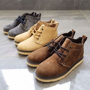New Style High Quality Custom Ankle <b>Boots</b> Men's Suede Leather Lace up Round Toe Sports <b>Boots</b> - Product Image 1