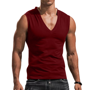 Camiseta Deportiva de Verano para Hombre, sin Mangas, Cuello Redondo, Ajuste Holgado, Secado Rápido, Ligera, Transpirable, de Algodón - Product Image 4