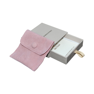 Customized Pulling Out Drawer Jewelry Box Cardboard Paper Packaging Gift Box with Pouch Bag